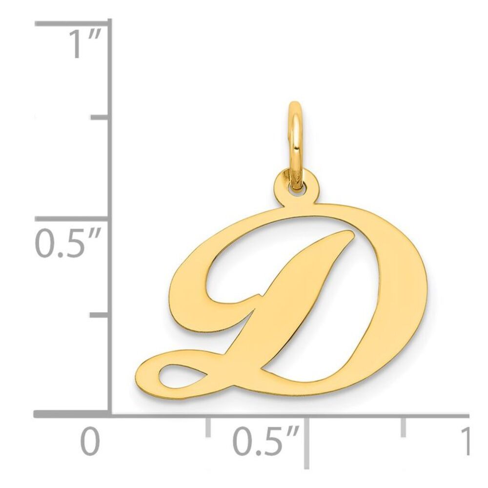 Kazi Luxury 14k Yellow Gold Medium Fancy Script L… - image 4